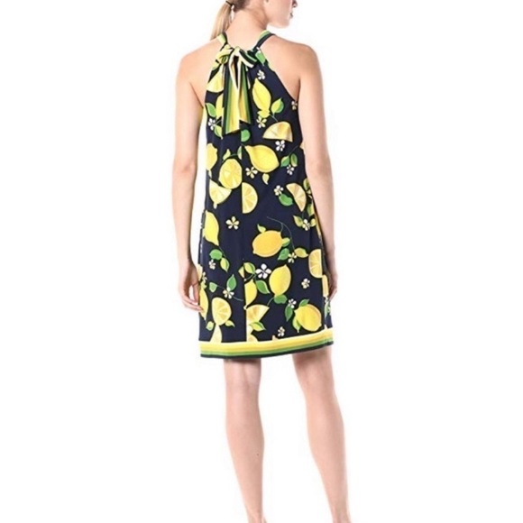 Trina Turk Rancho Lemon Print High Halter Dress Size XS - Picture 2 of 13